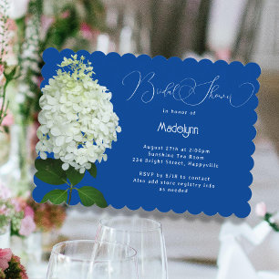Trouwfeest met bloemen Witte Hydrangea Kaart