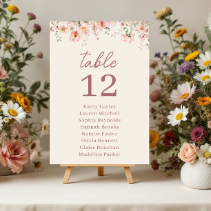 Trouwfeest met bloemennamen kaart