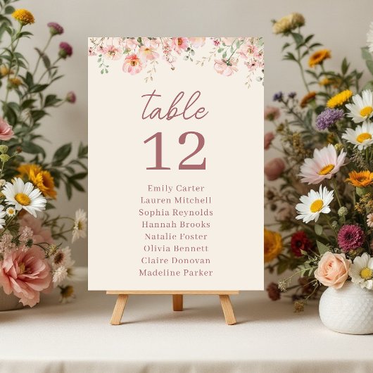 Trouwfeest met bloemennamen kaart