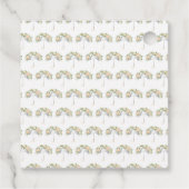 Trouwfeest met bloemenscherm bedankjes labels (Achterkant)