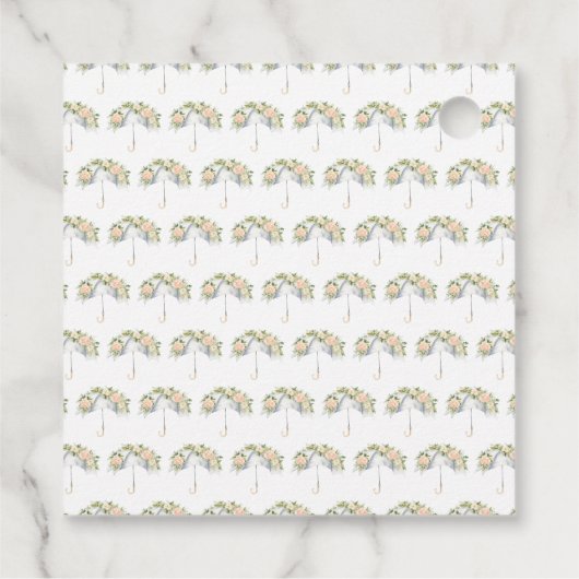 Trouwfeest met bloemenscherm bedankjes labels (Achterkant)