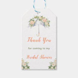 Trouwfeest met bloemenscherm cadeaulabel