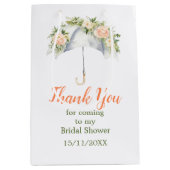 Trouwfeest met bloemenscherm medium cadeauzakje (Voorkant)