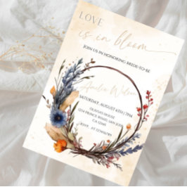 Trouwfeest met bloementuin thema - Love Is in Bloo Kaart