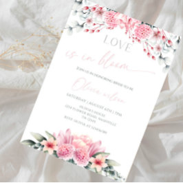 Trouwfeest met bloementuin thema - Love Is in Bloo Kaart