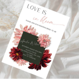 Trouwfeest met bloementuin thema - Love Is in Bloo Kaart