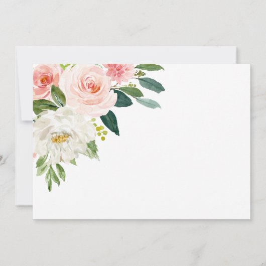 Trouwfeest met blos en gouden tinten kaart (Achterkant)