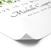 Trouwfeest met de theme 'Liefde is in Bloei' Poster (Hoek)