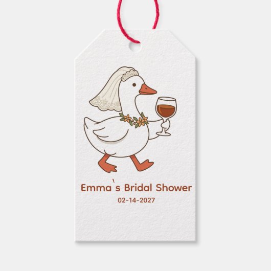 Trouwfeest met eend Personalized Design Cadeaulabel (Voorkant)