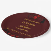 Trouwfeest met eeuwige betovering papieren bordje (Gekanteld)