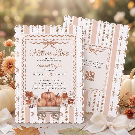 Trouwfeest met 'Fall in Love' QR-code Kaart