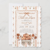 Trouwfeest met 'Fall in Love' QR-code Kaart (Voorkant)