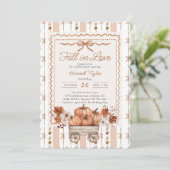 Trouwfeest met 'Fall in Love' QR-code Kaart (Staand voorkant)