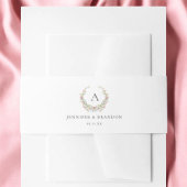 Trouwfeest met fantasievol tuinmonogram en wilde b uitnodigingen wikkel