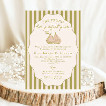 Trouwfeest met handgetekende peren in vintage stij