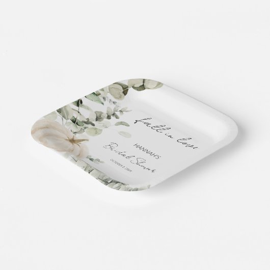 Trouwfeest met herfstthema voor bruiden papieren bordje (Gebogen)