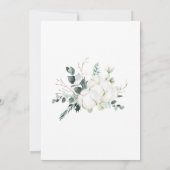 Trouwfeest met katoenbloem en eucalyptus kaart (Achterkant)