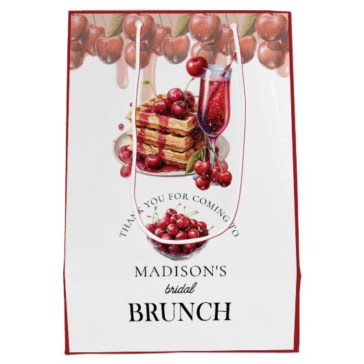 Trouwfeest met Kersenbloesem Personalized Medium Cadeauzakje (Achterkant)