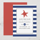Trouwfeest met maritiem thema save the date (Voorkant / Achterkant)