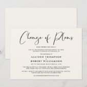 Trouwfeest met minder gasten Wijziging van plan El Aankondiging (Voorkant / Achterkant)