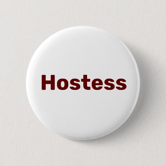 Trouwfeest met minimale bruidsfeest Hostess Ronde Button 5,7 Cm (Voorkant)