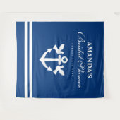 Trouwfeest met nautisch thema fotocabine achtergro wandkleed (Voorkant (horizontaal))