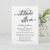 "Trouwfeest met ons" Typografie Trouwreceptie 2 Kaart (Staand voorkant)