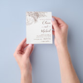 Trouwfeest met pampagras terracotta schets Flyer (Hand)