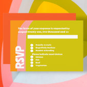 Trouwfeest met Retro Citrus-thema RSVP Kaartje