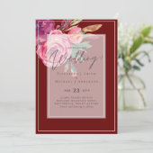 Trouwfeest met roze bloemen uit het budget Bourgon (Staand voorkant)