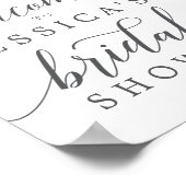 Trouwfeest met Roze Hortensia Welkomstbord Poster (Hoek)