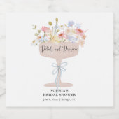 Trouwfeest met Rozen en Prosecco Persoonlijk Sparkling Wijnetiket (Enkel label)