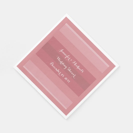 Trouwfeest met stoffige roze tinten, papieren deco servet (Hoek)