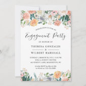 Trouwfeest met tuinrozen kaart (Voorkant)