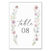 Trouwfeest met vintage pastel wilde bloemen kaart (Voorkant)