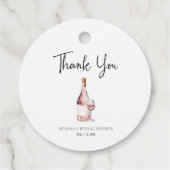 Trouwfeest met wijnroze tint bedankjes labels (Achterkant)