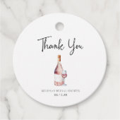 Trouwfeest met wijnroze tint bedankjes labels (Voorkant)