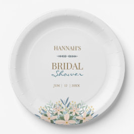 Trouwfeest met wilde bloemen - Papieren borden met Bordje