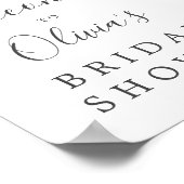 Trouwfeest met zachte groene begroeting Welcome Bo Poster (Hoek)