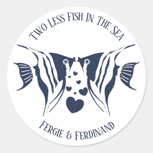 Trouwfeest met zeemanschapthema voor koppels ronde sticker (Voorkant)