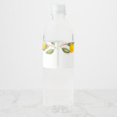 Trouwfeest met zomer citrus citroen waterfles etiket (Achterkant)