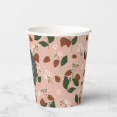 Trouwfeest met zomeraardbeien Persoonlijk Papieren Bekers (Achterkant)