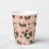 Trouwfeest met zomeraardbeien Persoonlijk Papieren Bekers (Rechts)