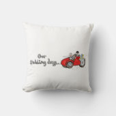 Trouwfeest Motor & Zijspan Bruid en Bruidegom Kussen (Voorkant)