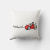 Trouwfeest Motorfiets & Zijspan Bruid en Bruidegom Kussen (Achterkant)