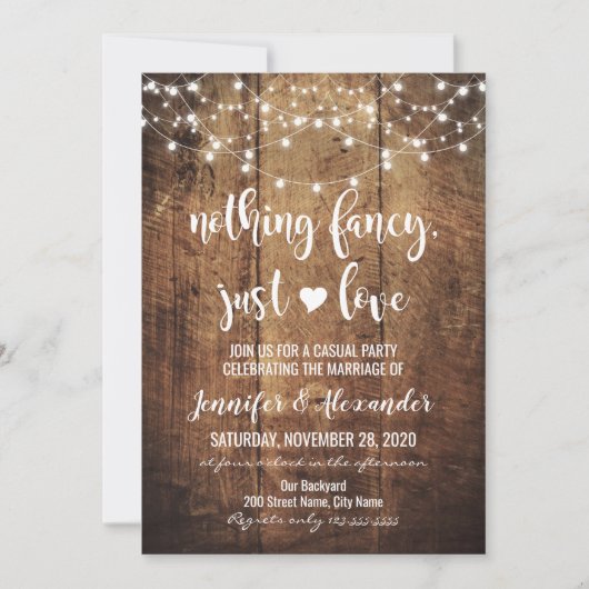 Trouwfeest na een elopement (Voorkant)