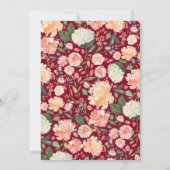 Trouwfeest Naam Cake Topper Waterverf Bloem Kaart (Achterkant)