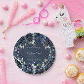 Trouwfeest Navy Pioen 7 inch lunchset Papieren Bordje (Feest)