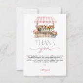 Trouwfeest net van de markt bedankkaart (Voorkant)