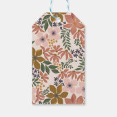 Trouwfeest of bruiloft met bloemmotief, gepersonal cadeaulabel (Achterkant)